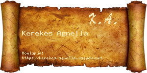 Kerekes Agnella névjegykártya